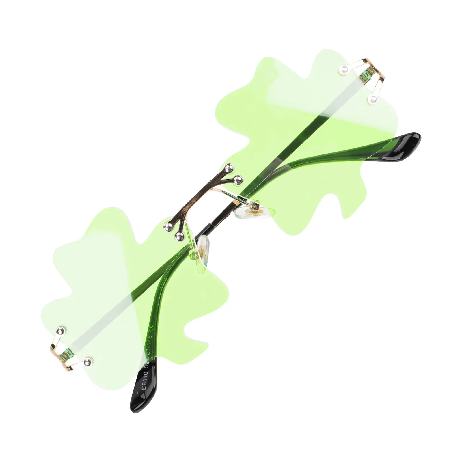 

1Pair St Patrick's Day Party Glasses Clover Shape Festive Eyewear Lightweight Comfortable Reusable for Adults Children Photo