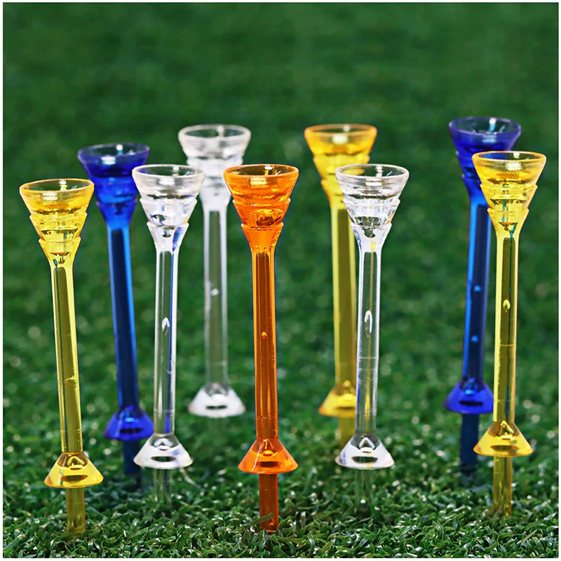 PGM 50pcs Golf Tees Plastic Transparent 83mm Tee Random Colors TE014