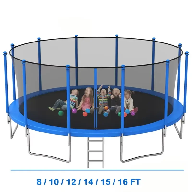 Indoor Outdoor Garden Adults Kids Large Jumping Bed Round Trampoline with Safety Protection Net