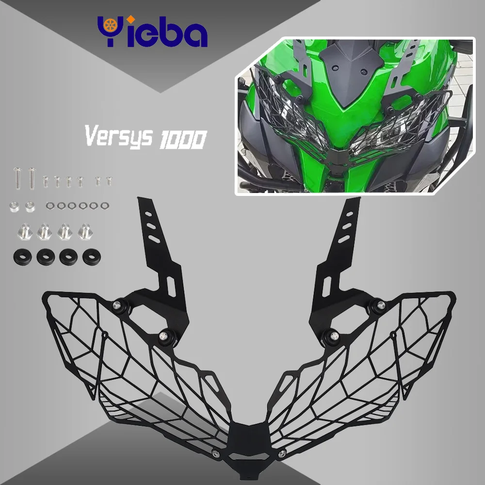 

For KAWASAKI Versys 1000 KLE1000 Motorcycle Accessories Headlight Protector Guard Headlamp Grille Protection Cover 2019~2024