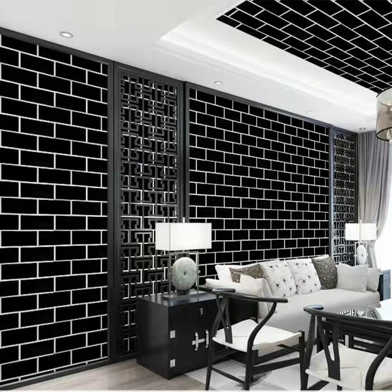 Brick Pattern Self-adhesive Wallpaper Waterproof Peel and Stick Wall Stickers Restaurant Background Wall Decoration Renovation