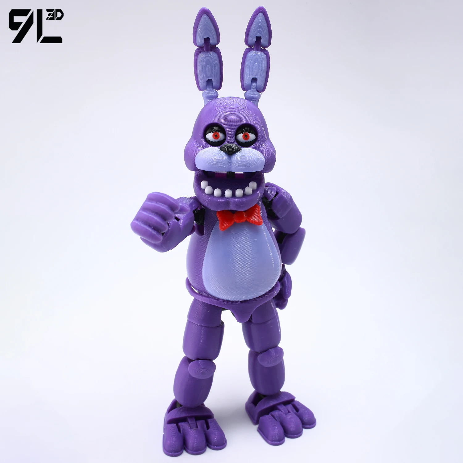 9L3D Purple Bunny Animatronic Action Figure With Guitar Horror Game Toy With Light Up Eye Dummy13 Multi Joint Movable Model Gift view 3