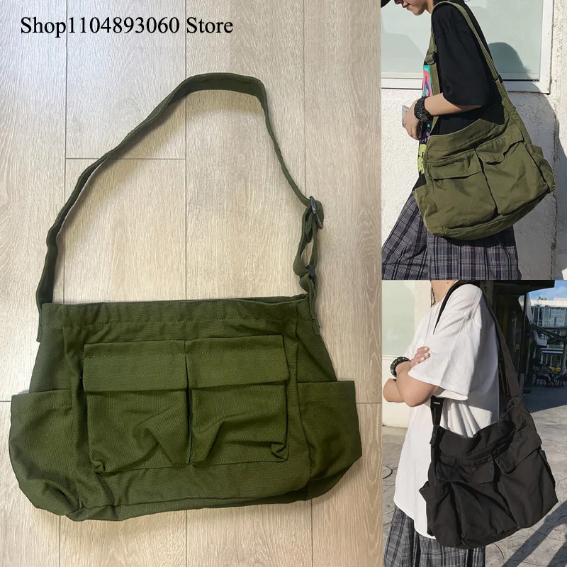 

Messenger Bags Women Men Adjustable Women's Vintage Handbag Canvas Shoulder Tote Bags Lady Multifunctional Couple Crossbody Bag