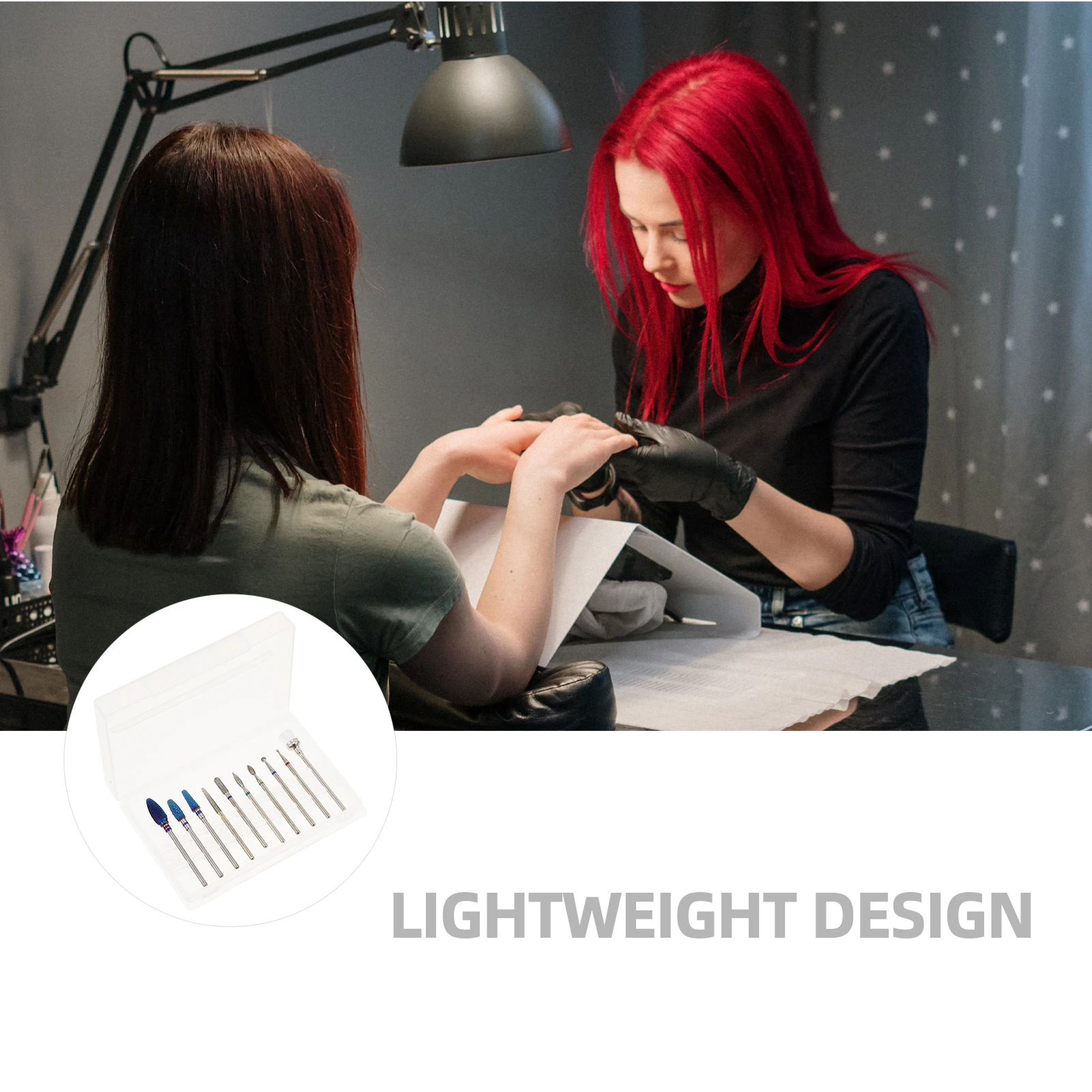 10個入りプロ用ネイルドリルビットタングステン鋼キューティクルマニキュアペディキュア研磨ヘッド、ポリッシュ、リシェイプ、角質除去用