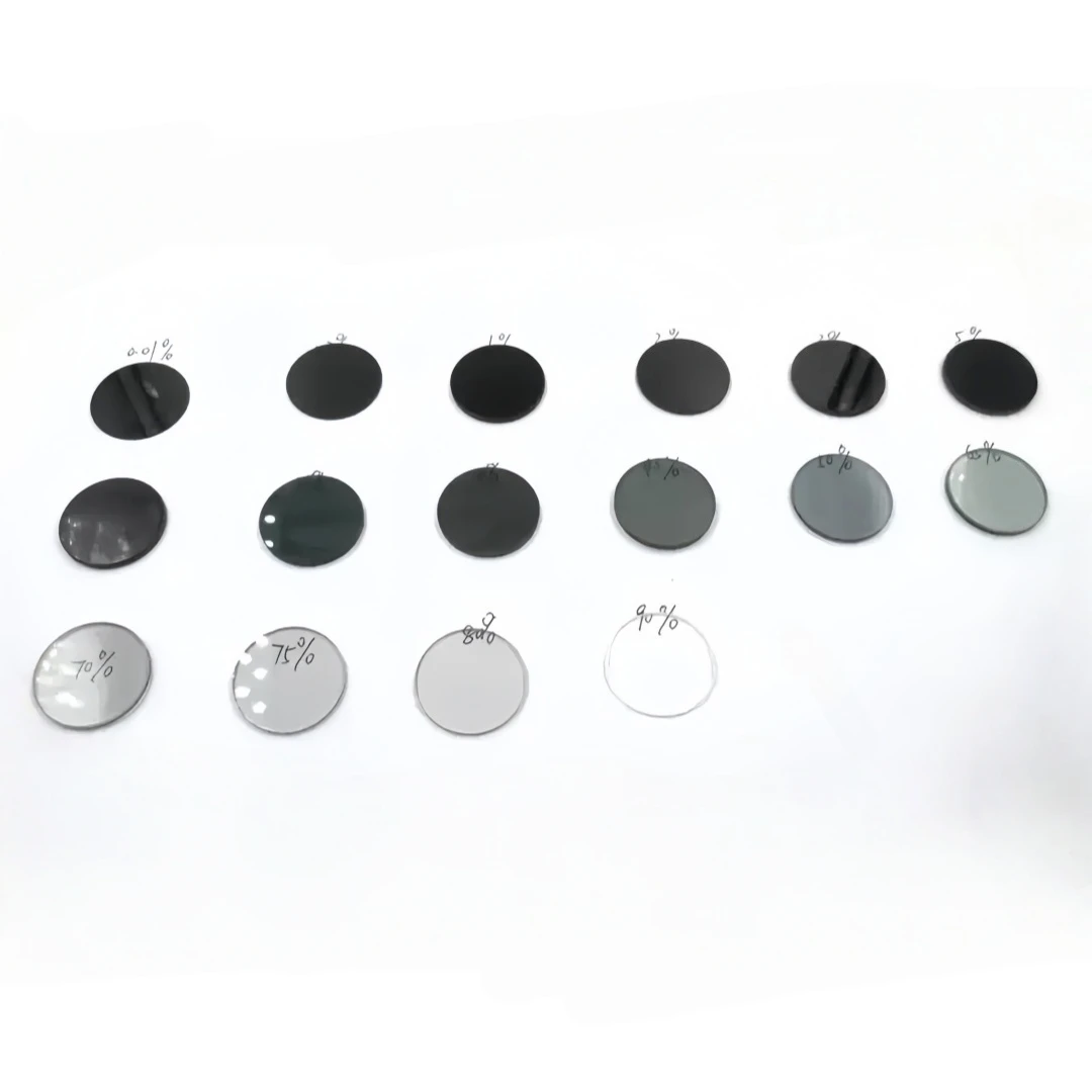 25.4mm Diameter ND Neutral Density Filter Optional Transmittance 0.01%-94% Metal Evaporation Coating for Color Correction