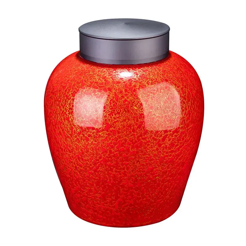 porcelain awakening tea tank, high-end tea storage tank, light luxury tea ceremony accessories, sealed jar for household use