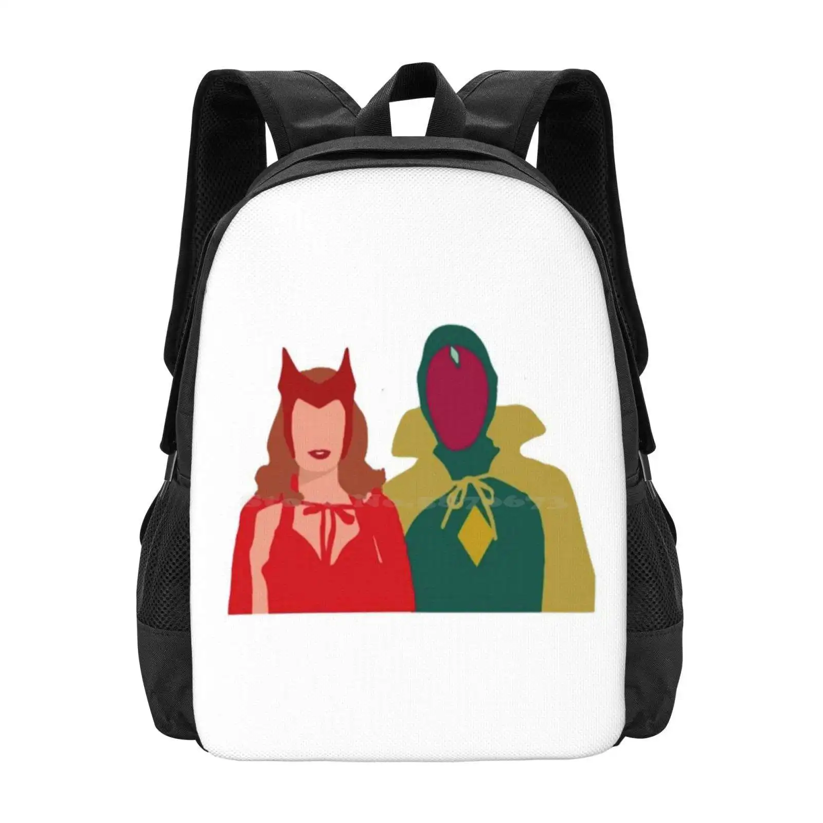 Wanda And Vision Large Capacity School Backpack Laptop Bags Wandavision Scarlett Witch Scarlet Witch Mcu Wanda Wanda And Vision