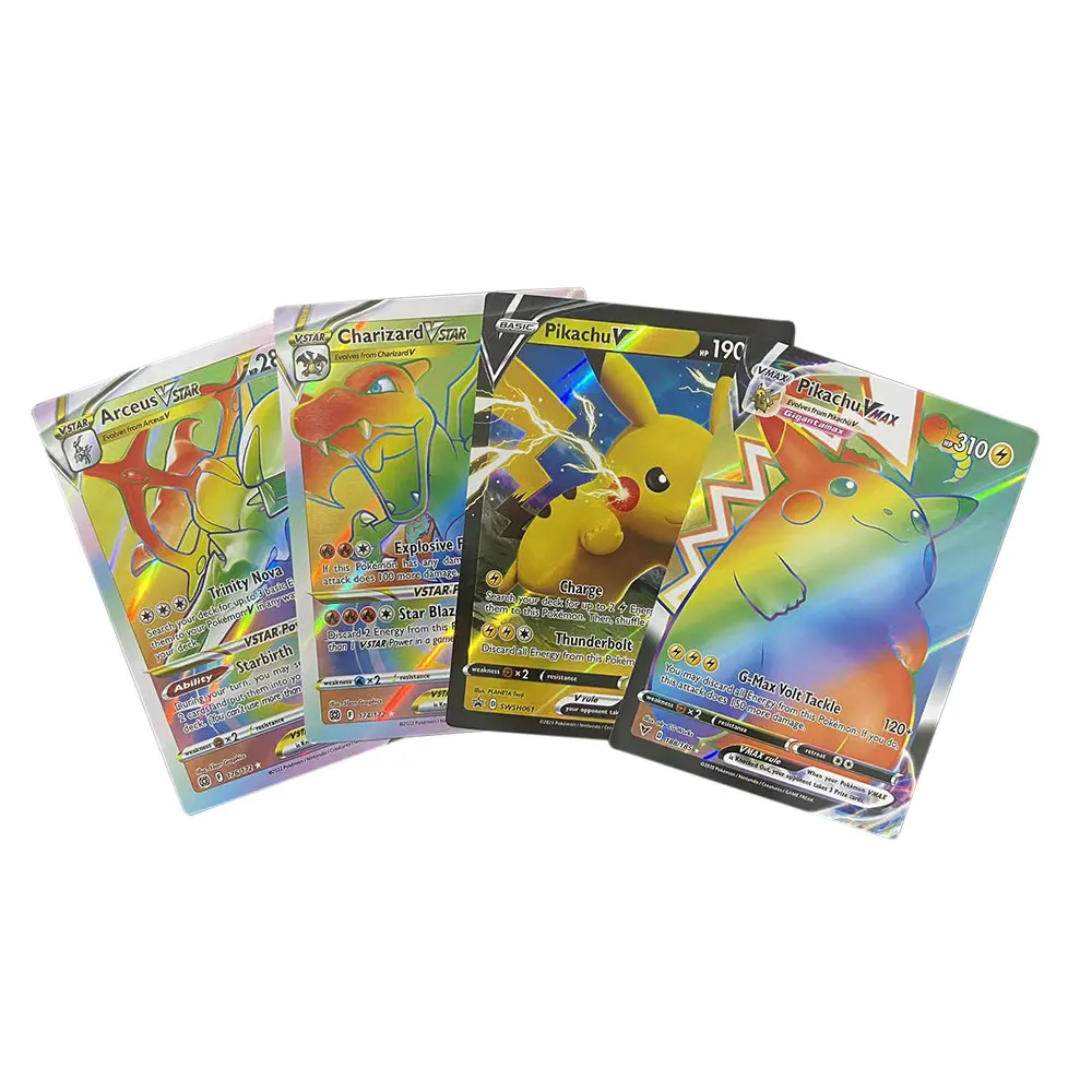 12/30Pcs Pokemon Cards Oversized 15*21CM Shiny Vstar Vmax GX Charizard Arceus Anime Pikachu Kids Collection Birthday Gift