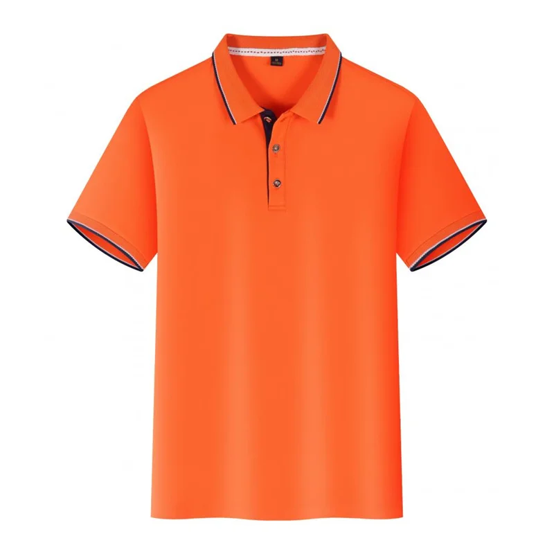 Summer Vibrant Colorful Small Collar Quick Drying Breathable Color Blocked Lapel Couple's Short Sleeved Polo Shirt Work Shirt
