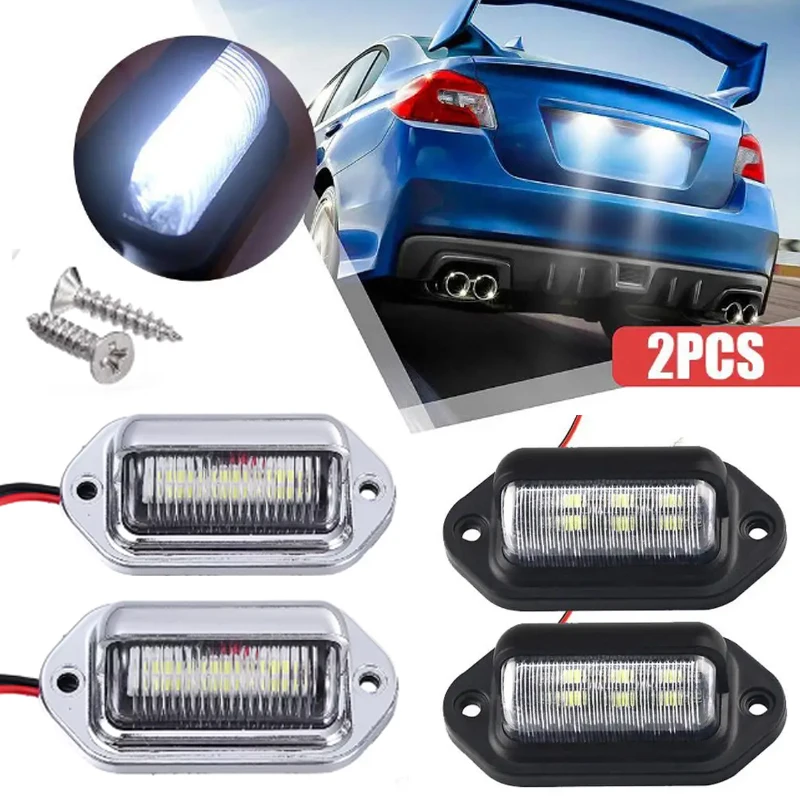 

2PCS Car Van Bus Trailer Tail/Side Light Bulb 6LED Truck License Plate Light 12-24V Waterproof Good Car Accessories