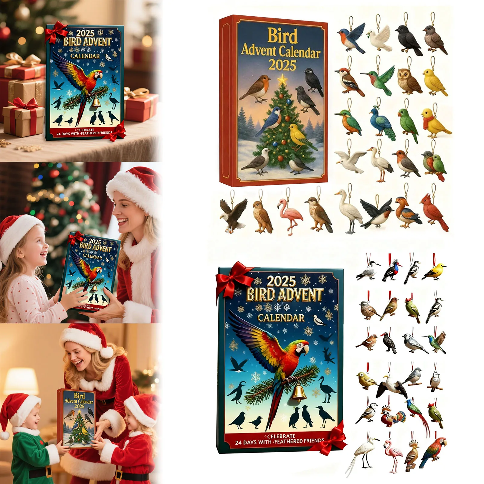 فرشاة الأسنان الموقت للأطفال الطيور تقويم القدوم 2025 24 يوم عيد الميلاد العد التنازلي عيد الميلاد الطيور مجيء الفصول الدراسية الموقت الرمال #2