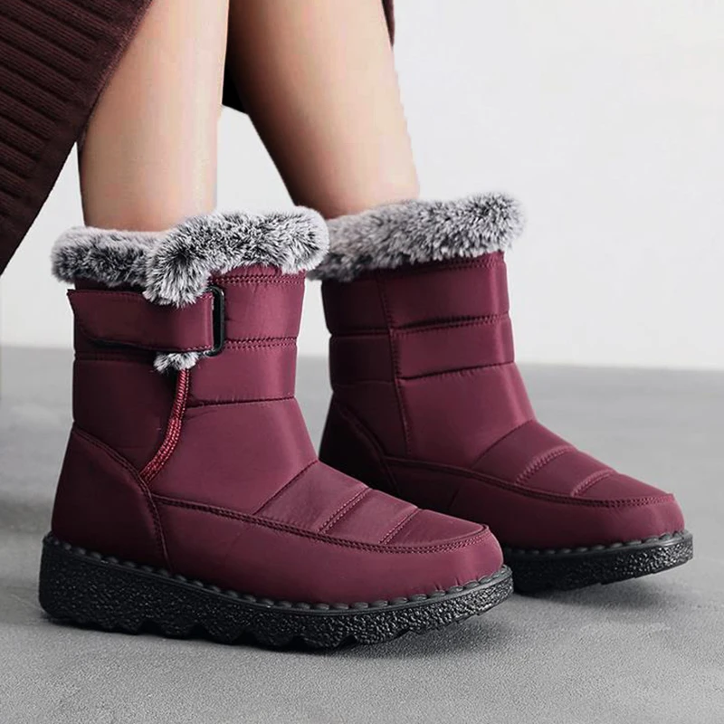 Snow Boots Women Flat Boots For Women Platform Women Shoes Fashion Keep Warm Boots Ladies Plush Fur Botas Mujer Winter Shoes