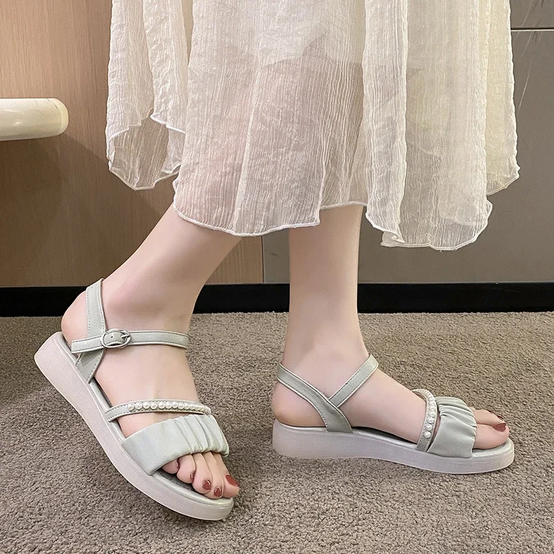 New Women\'s Sandals Thick Sole Fashion Simple Everything  Casual Slippers Sandals for Women Fashion Women\'s Sandals 2023