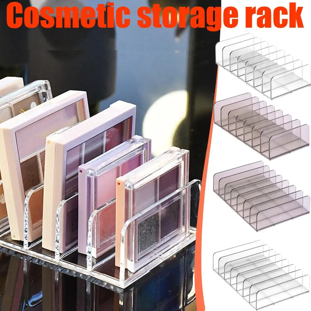 Eyeshadow Tray Storage Rack Transparent Powder Box Rack Drawer Cosmetics Storage Desktop Partition Makeup W7M5