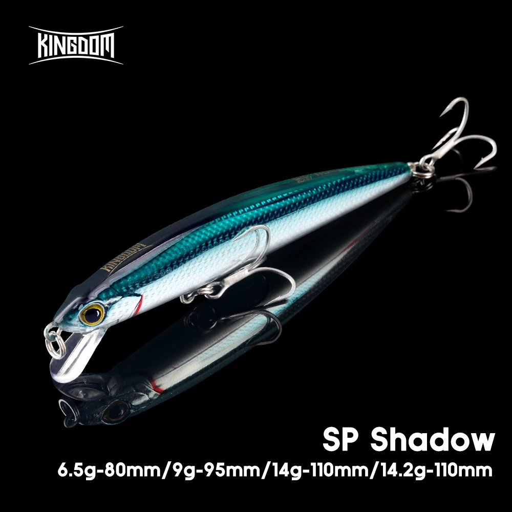 KINGDOM SP Shadow-Señuelos de Pesca de 6,5g, 9g, 14g, 14,2g, suspensión de pececillos, Wobbler, cebos de manivela, aparejos de pesca de lubina Artificial