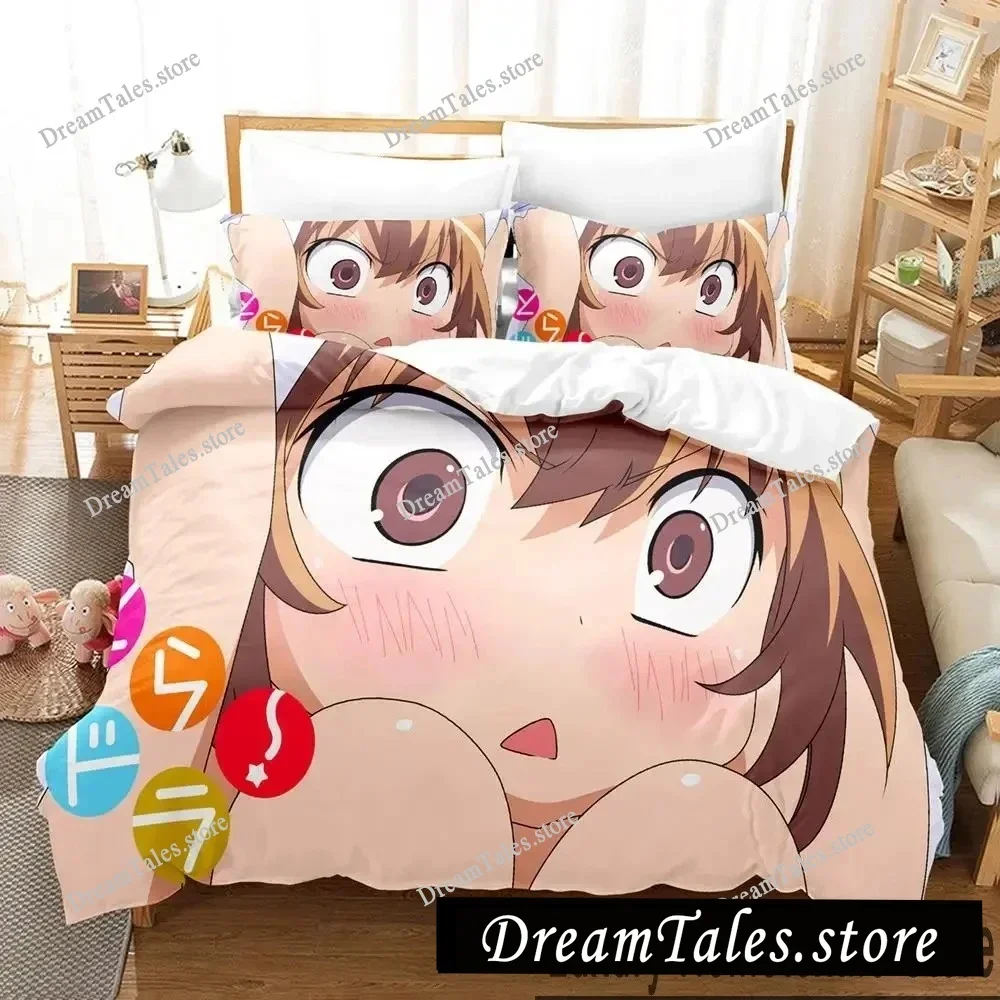 

3D Printed Anime Toradora TIGER DRAGON Bedding Set Duvet Cover Bedroom Comforter Single Twin King Size Quilt Cover Home Textiles