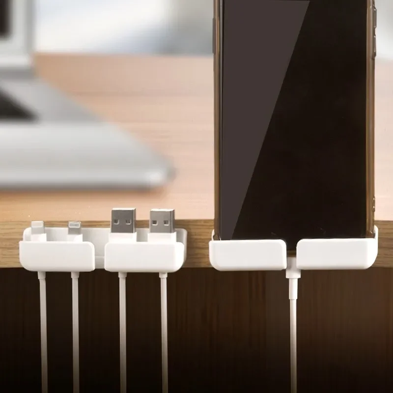 USB Cable Organizer Desk Set, Cable Winder, Desktop Management Clips, Suporte para Data Line, Headphone Wire Organizer, 3pcs