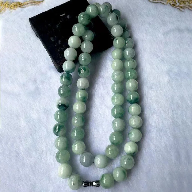 

Old Materials Burma Jadeite Ice Waxy Kinds Floating Flowers Beads Bracelet Necklace Men's and Women's Pendants Lanyard