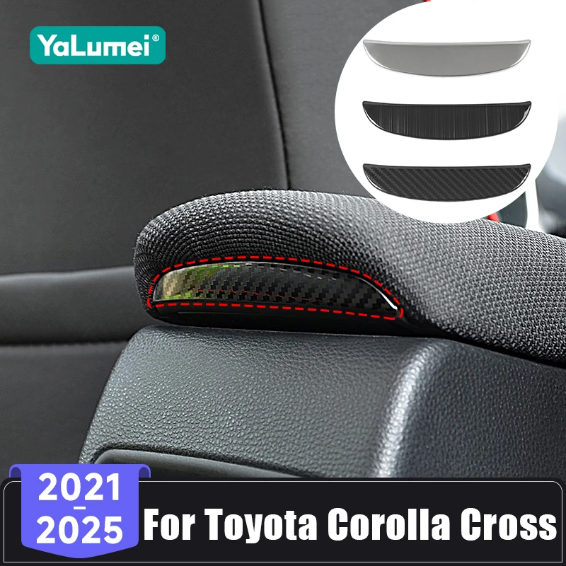 Für Toyota Corolla Cross XG10 Hybrid 2021 2022 2023 2024 2025 Edelstahl Auto Hinten Konsole Armlehne Garnieren Aufkleber trim Streifen