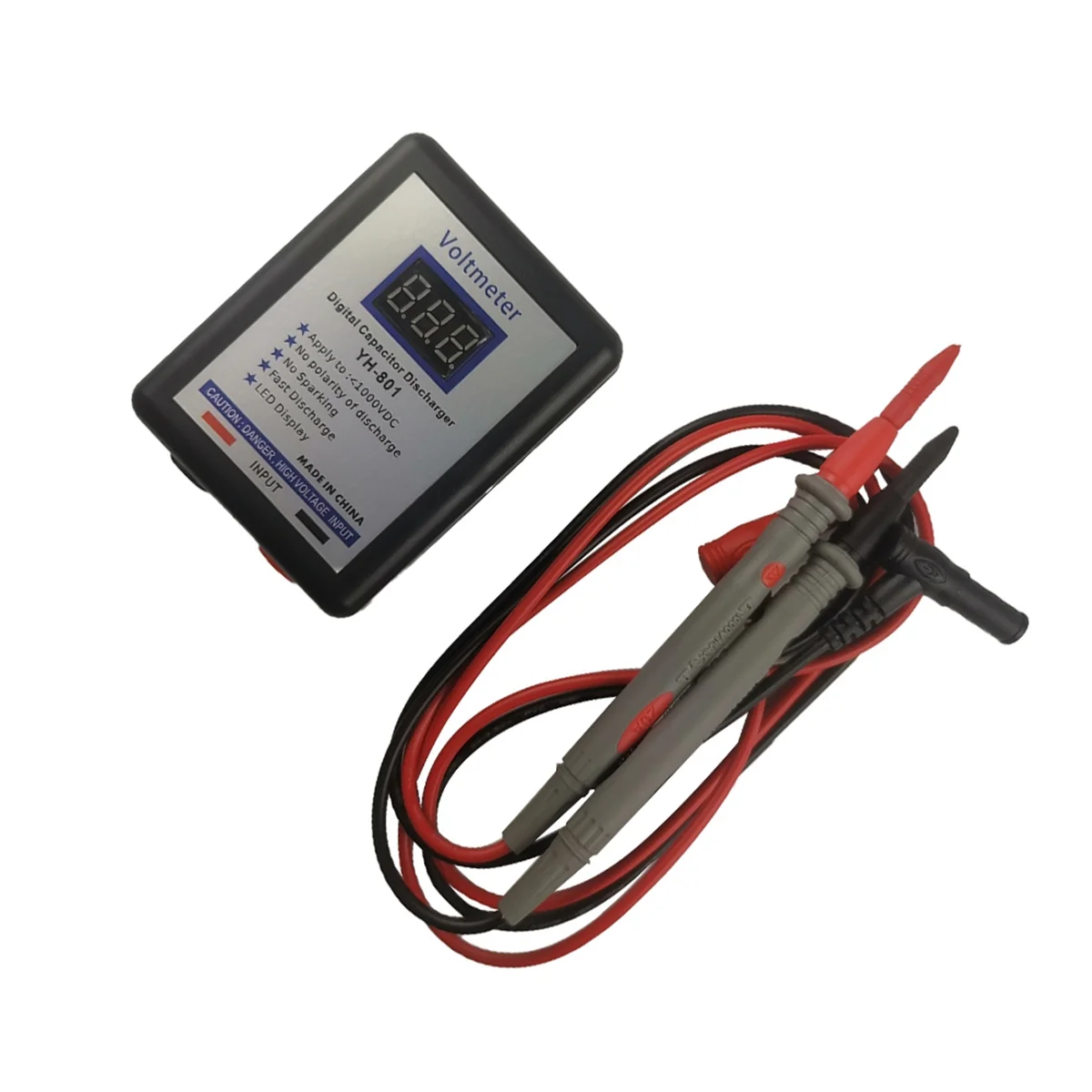 Super Sale 800V Digital Capacitor Voltage Tester Fast Discharger High Volt Discharging Tool Electronic Repair Display Matenance