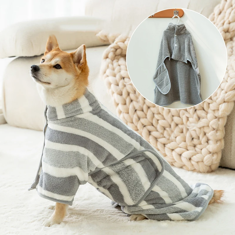 

1Pcs Dog Bathrobe Oversized Thick-Added Absorbent Quick Drying Golden Shiba Cat Bath Towel Towel Used After Bath