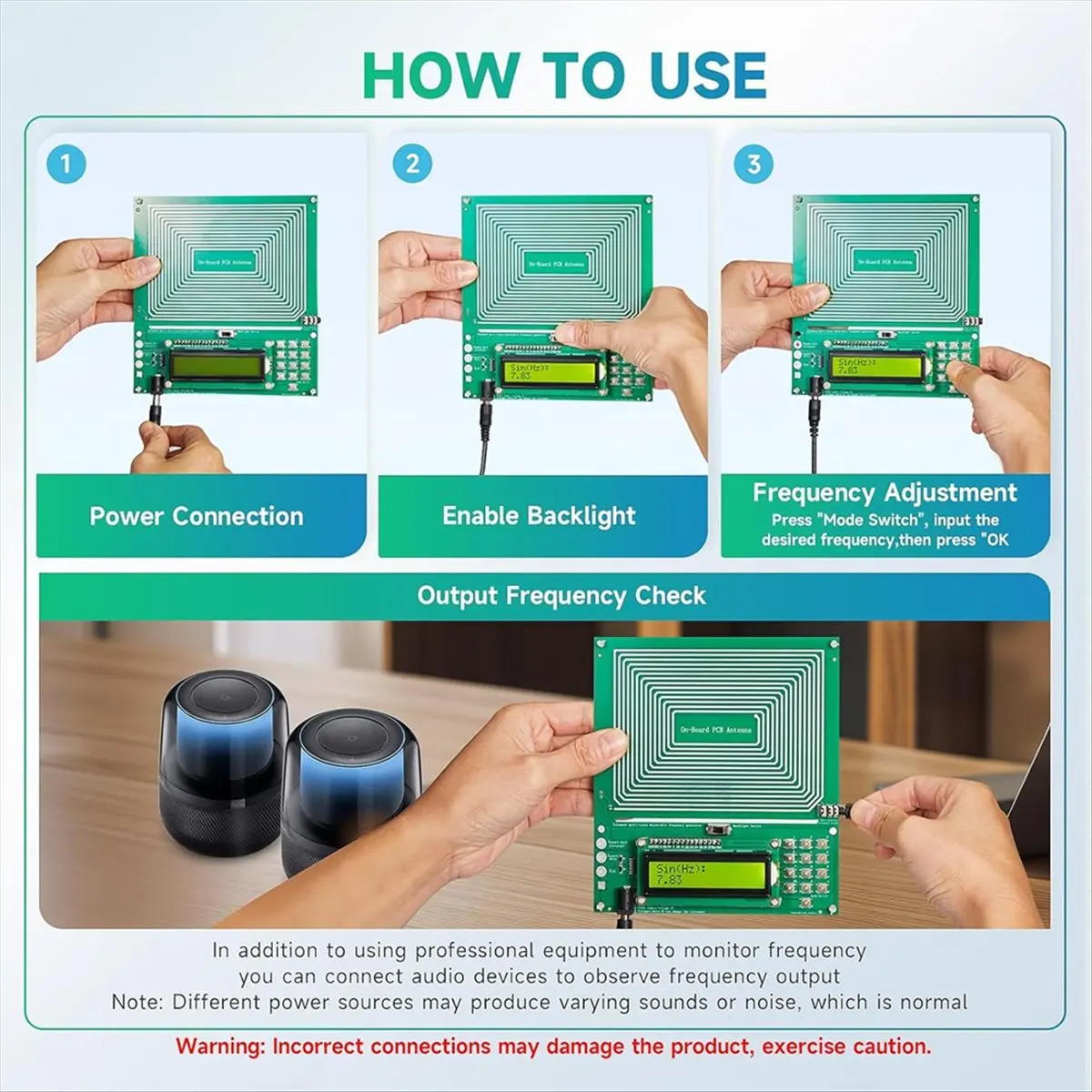 

A78I 7,83 Гц Устройство для помощи во сне и терапевтической частоты Регулируемый резонансный генератор (0,01 Гц-200 кГц) для снятия стресса