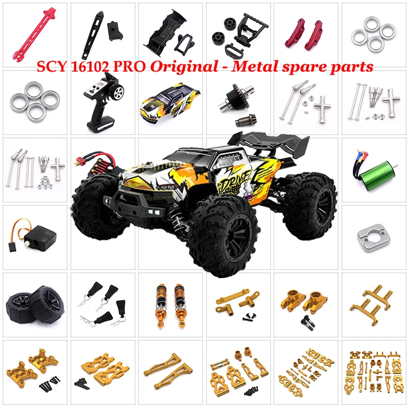 

Metal Upgrade Parts Kit Front and Rear Arm Steering Cup for SCY 16101 16102 16106 16201 JJRC Q130A Q130B Q141 Q117 1/16 RC Car