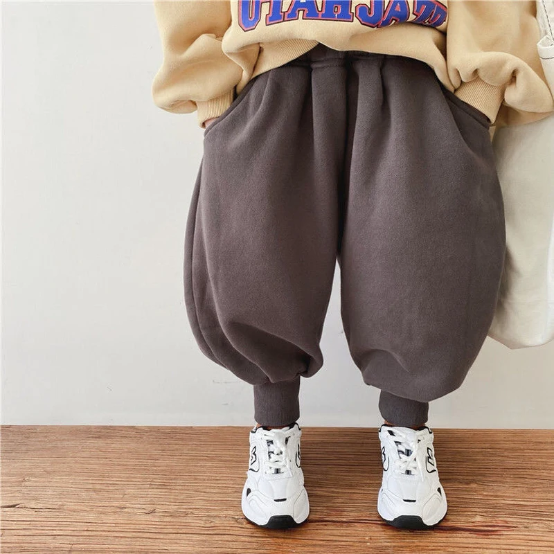 

Harem Pants Winter Warm Kids Sport Pants Children Loose Trousers Hildren Cotton Pinching Pants Kids Clothes Girls Toddlers Thick