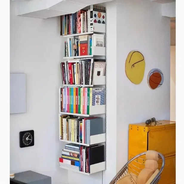 Simple ins multi-layer bookshelf wall wall hanging track system shelf wall hanging floating bay window
