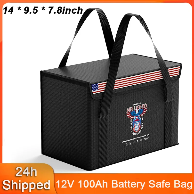 

12 В 100 Ач литиевая батарея огнестойкий сейф большой емкости взрывозащищенный защитный чехол водонепроницаемый ящик для хранения 14*9,5*7,8 дюйма