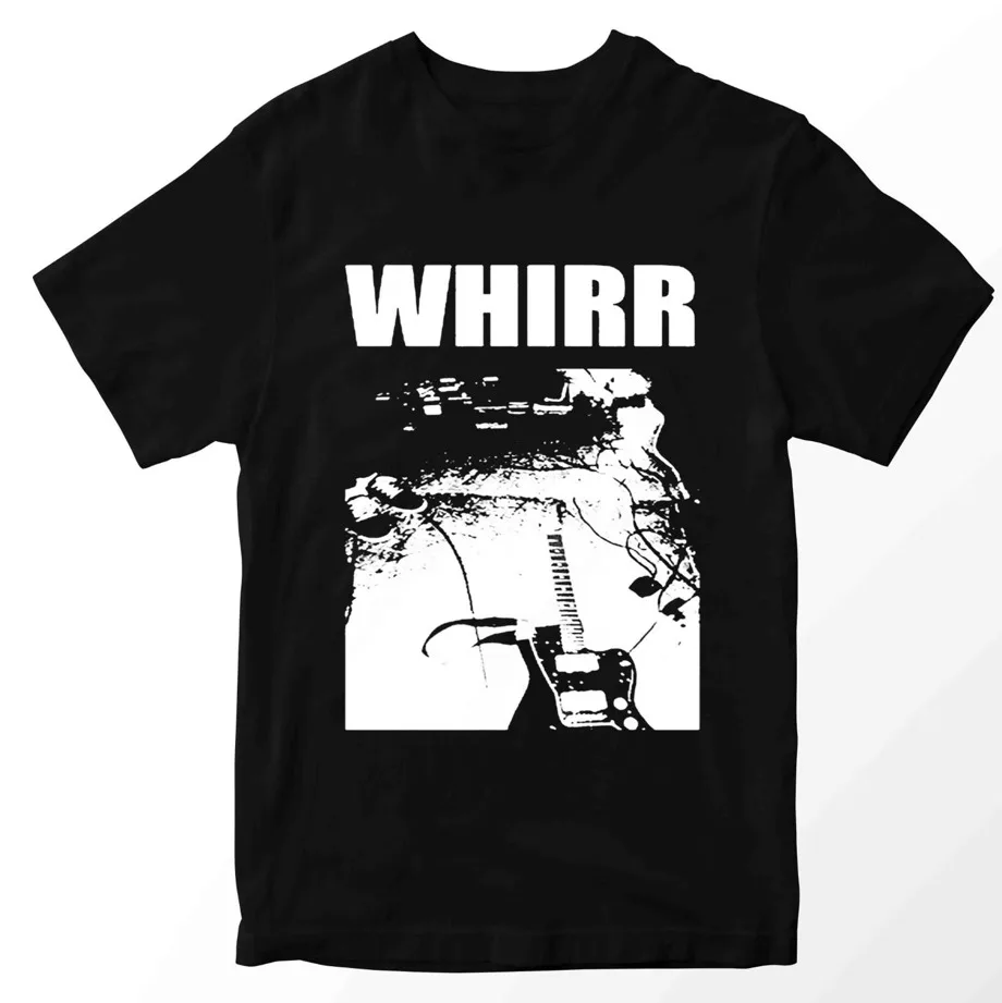 

Vtg Whirr Band подарок для фанатов хлопковая Тяжелая черная рубашка унисекс всех размеров