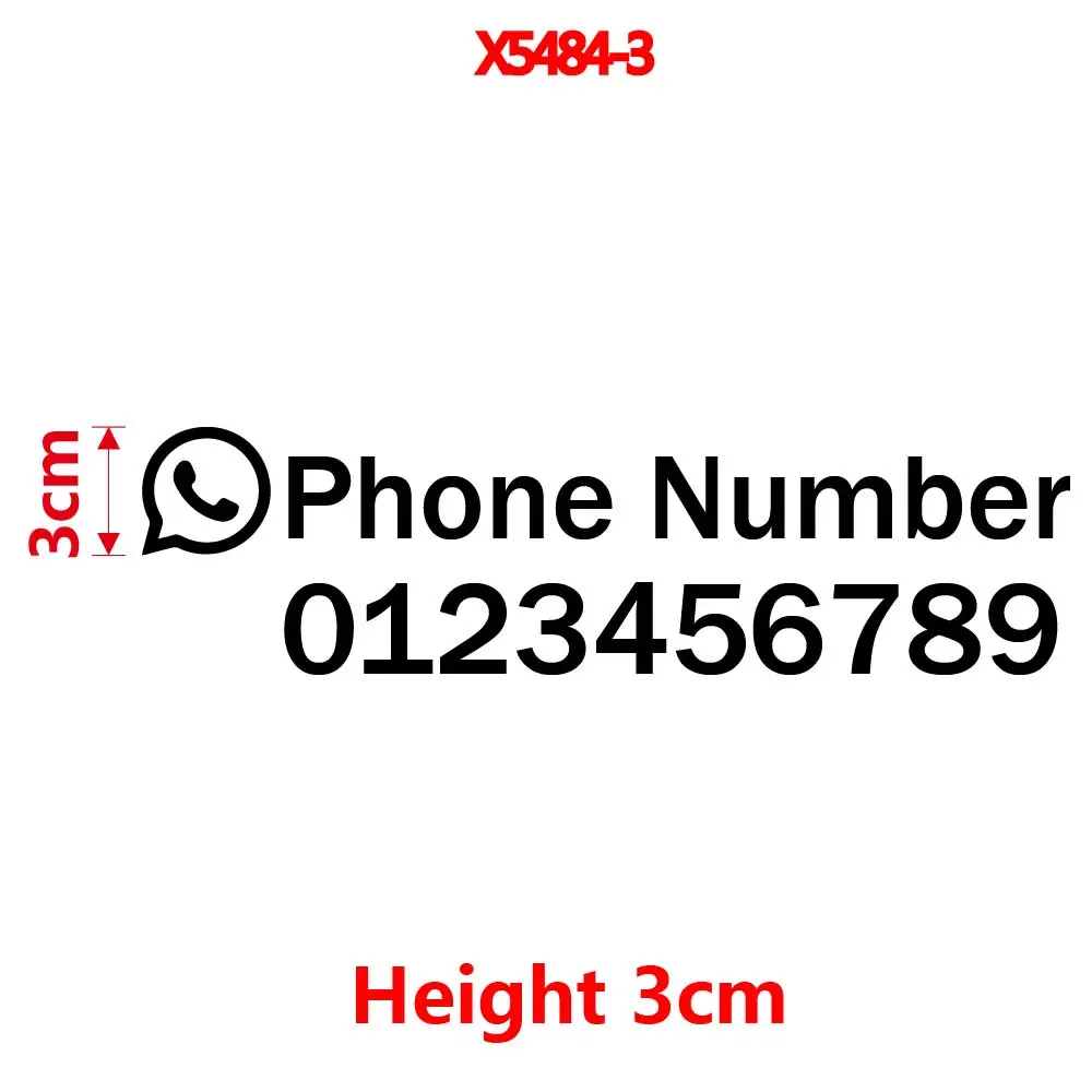 1 قطعة مكتب الهاتف الملونة مخصص رقم الهواتف ملصقات السيارات والشارات ملصقات للسيارات ملصقات جدار مقاوم للماء ديكور المنزل