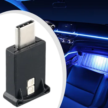 USB-C Typ-C LED Innen Lichter Neon Atmosphäre Umgebungs Lampen Für Auto Indoor Outdoor Lichter Lampe Auto Auto zubehör Teile