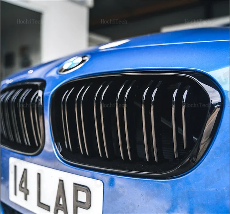 New Look Car Grille Grill Front Kidney Glossy 2 Line Double Slat For BMW 1 series F20 F21 LCI 2015-2018 Accessories