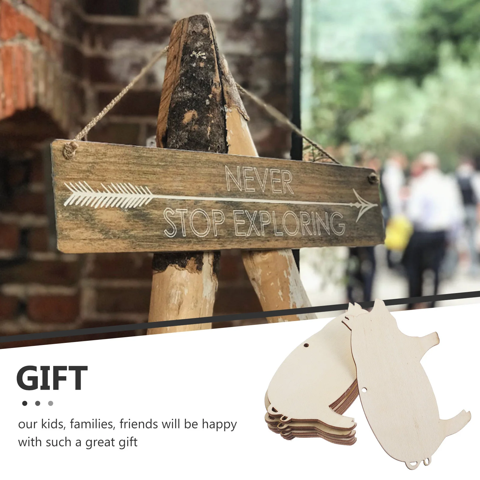 

10Pcs Small Wood Pig Cutout Unfinished Wooden Pigs with Hole for Gift Tags Wedding Favors Party Decor Home Decoration Crafts