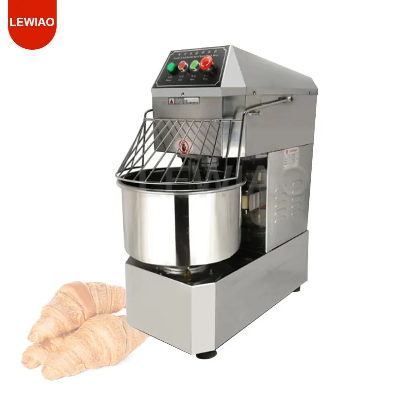 Bakery Shop Spiral Dough Mixer Pizza  Cake Dough Kneading Machine Double Acting Double Speed