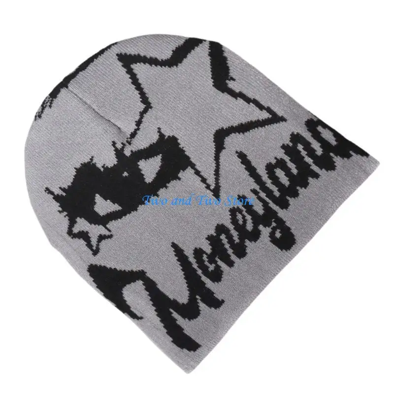 HX6F Stylish Knitted Hat Outdoor Sports Hat Casual Cool Hat Personality Trendy Hat
