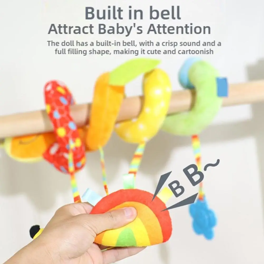 

Car Seat Toys Infant Baby Pink Fox Activity Plush Hanging Rattle Toys Stroller Sensory Toy For Newborn Gifts T0N1