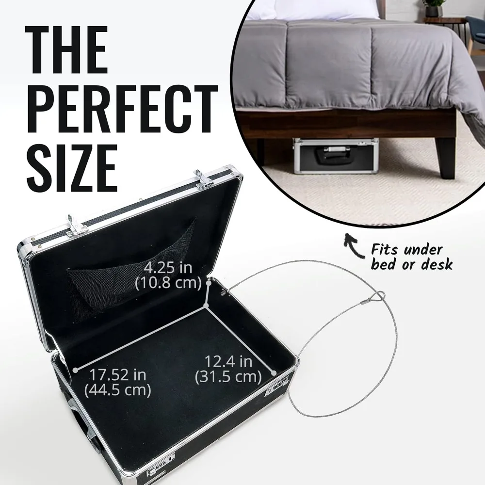 Veilige opbergdoos met cijferslot - 6,5 x 23 x 13,5 - Ideaal voor slaapzalen, aktetassen en medicijnen