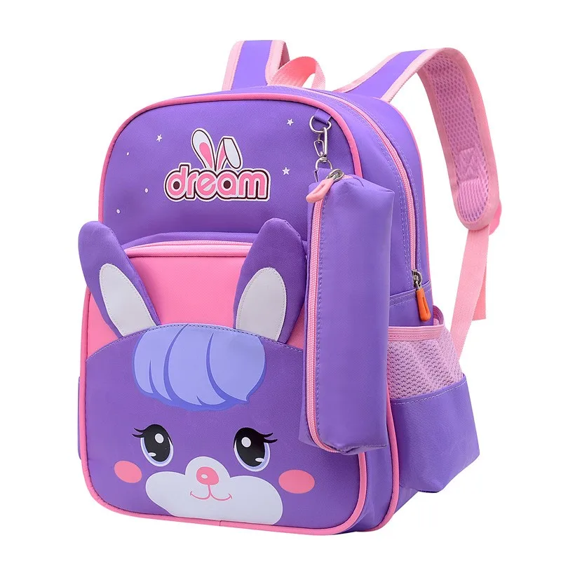 Baby Children School Bags For Kids Knapsack Cartoon Animal Baby Backpacks Kindergarten Schoolbag Girls Double Shoulders Bag