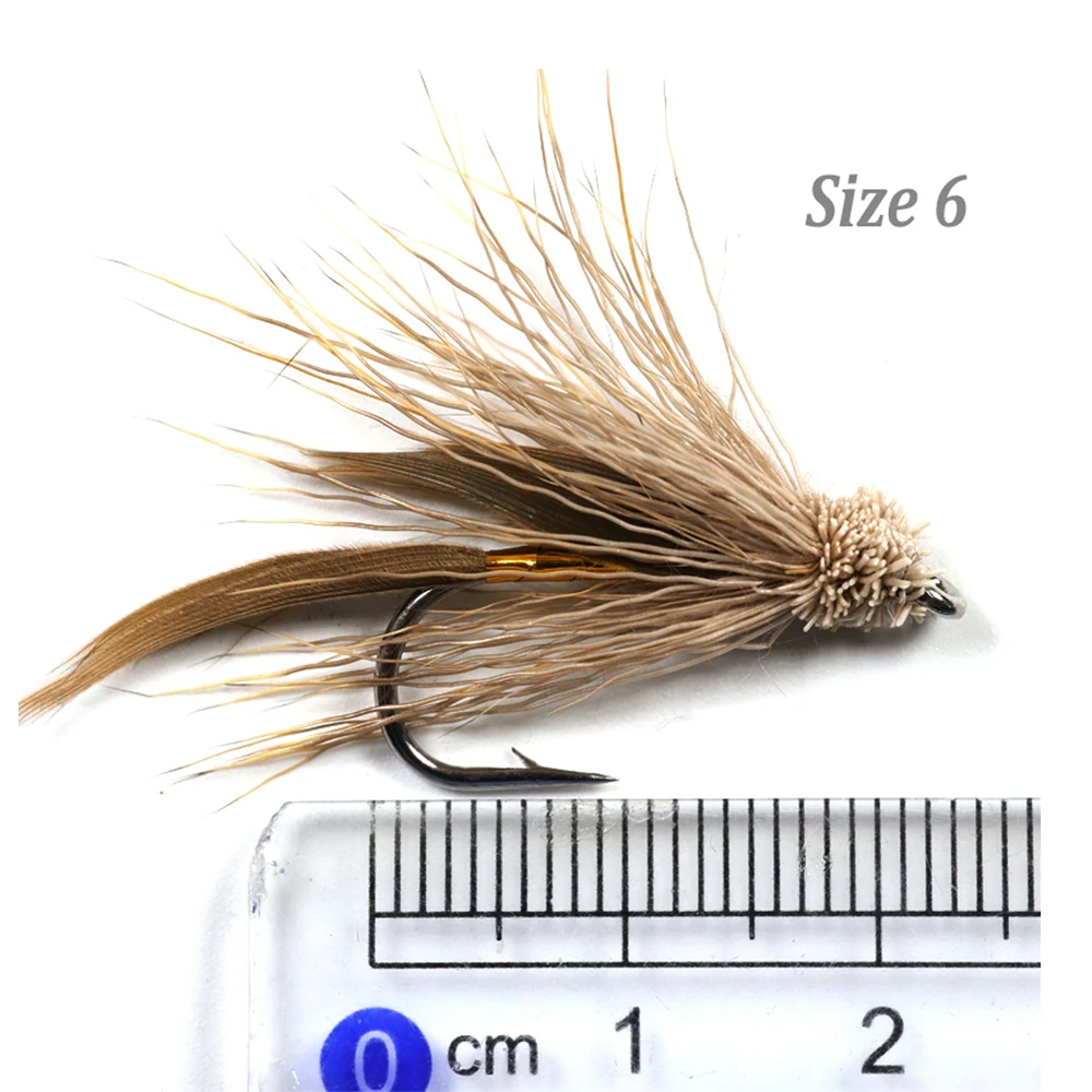 Vtwins  6#  Fishing Baits Deer Hair Head  Brown Muddler Minnow Trout Fly Fishing Streamer Flies  Fly Fishing Flies