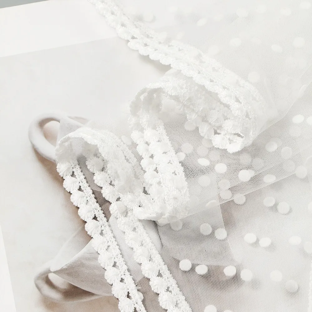 Solid Color White Bridal Triangle Veil Head Cover Black Tulle Mesh Scarf Polyester Headdress Polka Dot Triangle Shawl Headdress