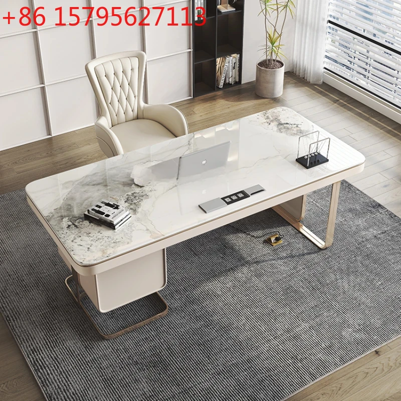 

Desk Light Luxury Modern Stone Plate Office Computer Desk Study