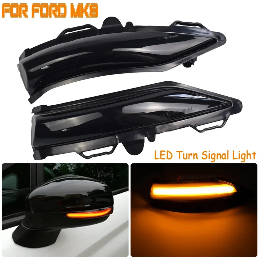 Dynamic Blinker For FORD Fiesta MK8 MKVIII 8 2019 2020 2021 LED Turn Signal Light Side Lamp Arrow Mirror indicator flasher