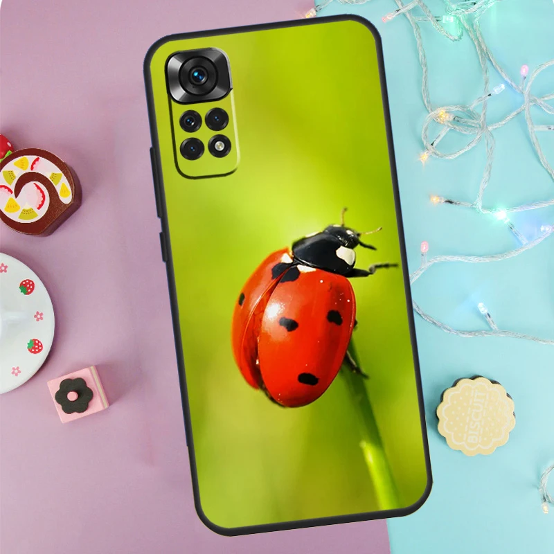 Seven-Star Ladybug Case For Xiaomi Redmi Note 12 11 10 9 8 Pro 8T 9S 10S 11S 12C 9C 9T 10A 10C Protect Cover