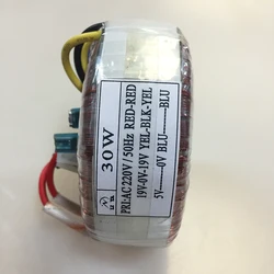 30w toroidal transformer power amplifier transformer pure copper isolation cow HIFI audio 220V to dual 19V 5V can be customized