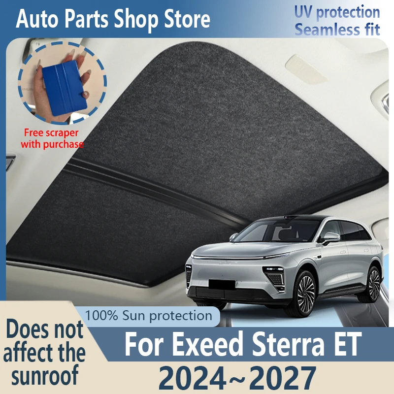 

Sun Protection For Exeed Sterra ET/EX7 2024~2027 Electrostatic Adsorption Fabric Car Panoramic Sunroof Insulation Visor Anti-U