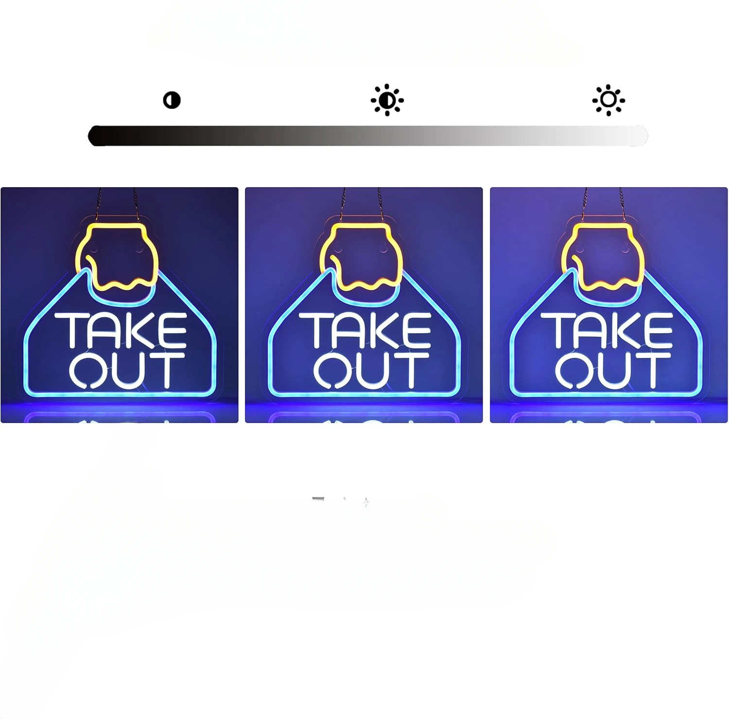 Take Out Neon Signs LED Takeaway Neon Shop Signs Restaurant Bar Coffee Shop Signs Remind Takeaway Workers and Customers