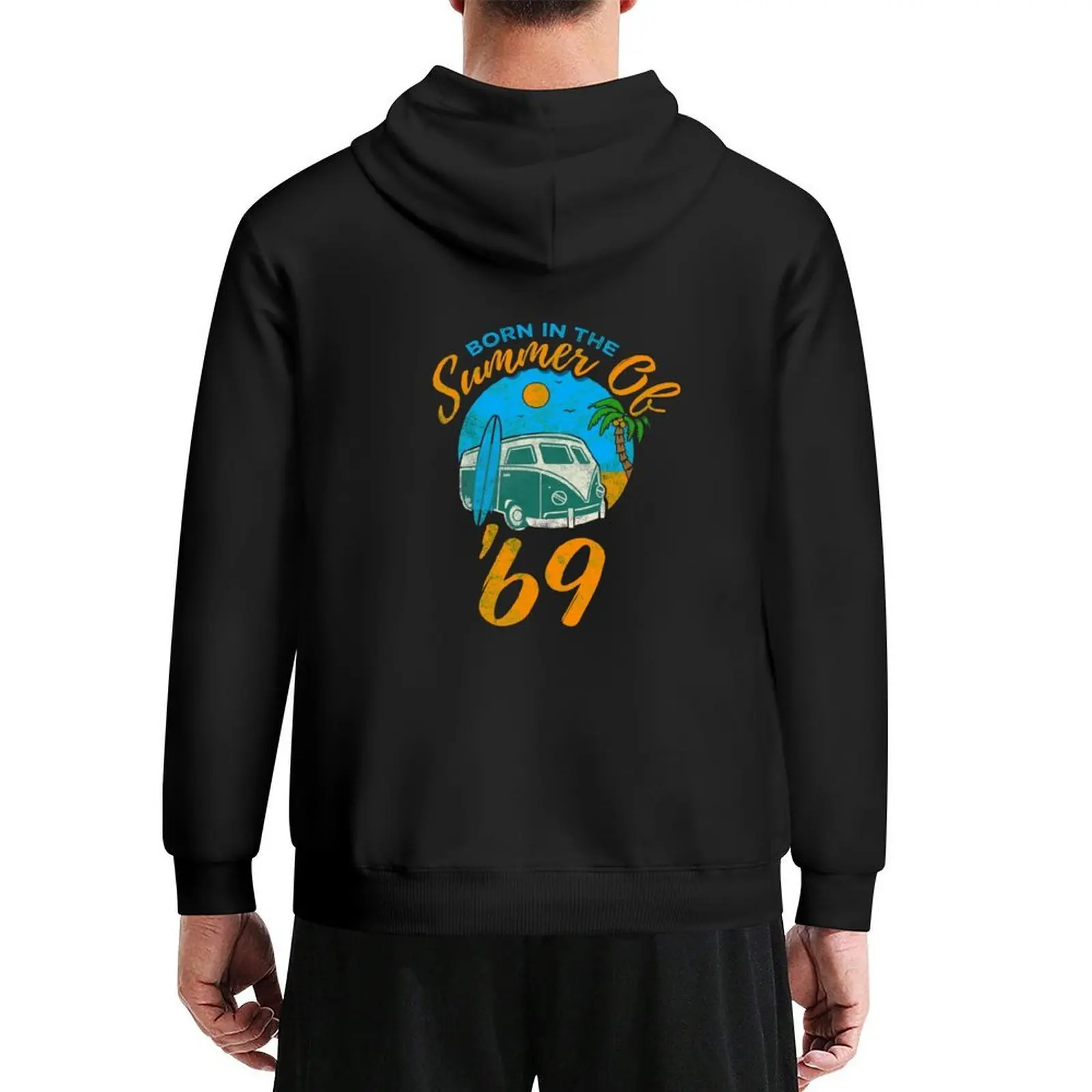 

Born In the Summer Of '69 Beach Birthday Design Hoodie men's sweat-shirt mens clothing fashion men hoodie man