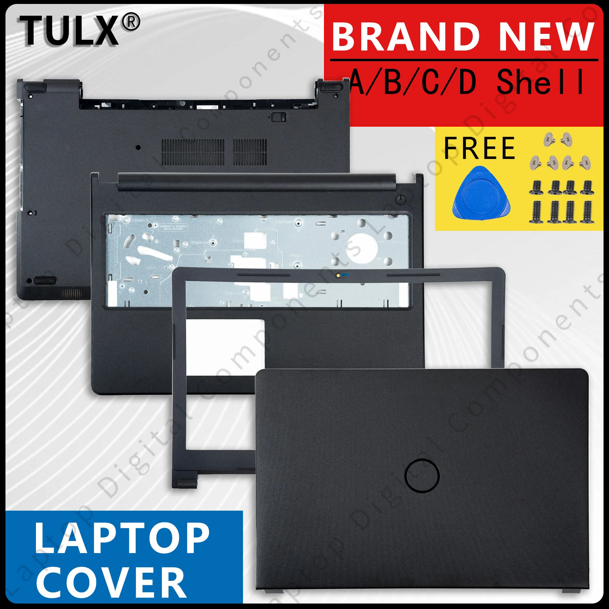 New Laptop Cover For Dell Inspiron 15 3576 3562 3565 3567 3568 LCD Back Cover Front Bezel Bottom Case Rear Lid Top Cover